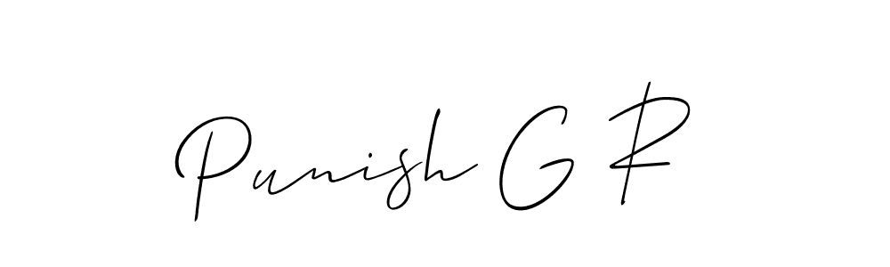 Make a beautiful signature design for name Punish G R. With this signature (Allison_Script) style, you can create a handwritten signature for free. Punish G R signature style 2 images and pictures png