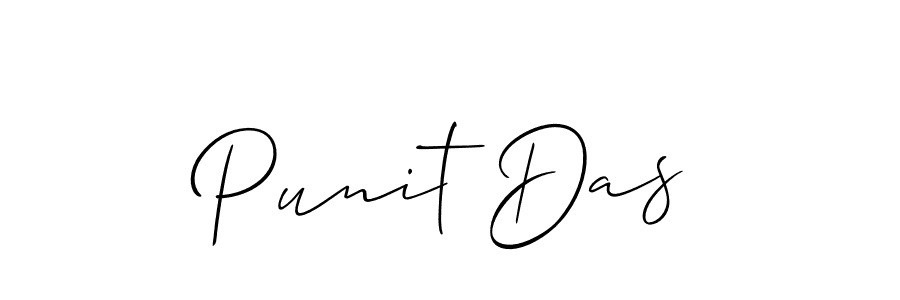Use a signature maker to create a handwritten signature online. With this signature software, you can design (Allison_Script) your own signature for name Punit Das. Punit Das signature style 2 images and pictures png