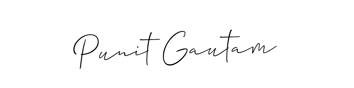 It looks lik you need a new signature style for name Punit Gautam. Design unique handwritten (Allison_Script) signature with our free signature maker in just a few clicks. Punit Gautam signature style 2 images and pictures png