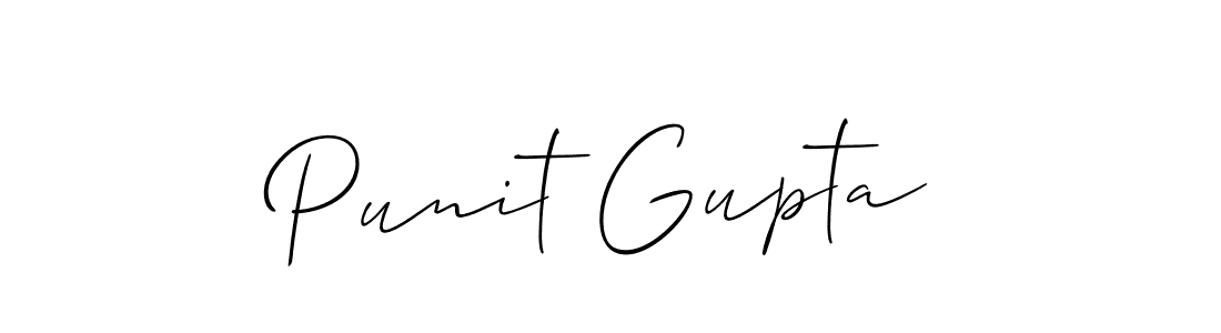 Also we have Punit Gupta name is the best signature style. Create professional handwritten signature collection using Allison_Script autograph style. Punit Gupta signature style 2 images and pictures png