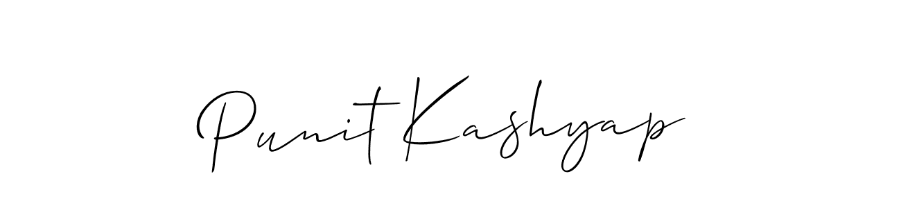 Design your own signature with our free online signature maker. With this signature software, you can create a handwritten (Allison_Script) signature for name Punit Kashyap. Punit Kashyap signature style 2 images and pictures png