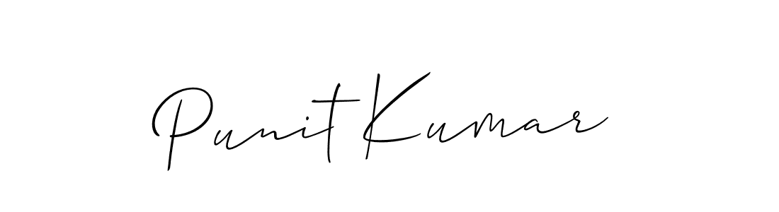 Allison_Script is a professional signature style that is perfect for those who want to add a touch of class to their signature. It is also a great choice for those who want to make their signature more unique. Get Punit Kumar name to fancy signature for free. Punit Kumar signature style 2 images and pictures png