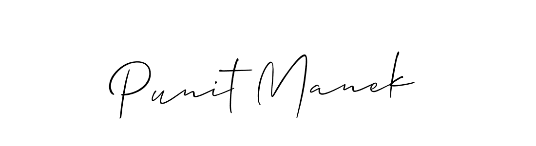 You should practise on your own different ways (Allison_Script) to write your name (Punit Manek) in signature. don't let someone else do it for you. Punit Manek signature style 2 images and pictures png