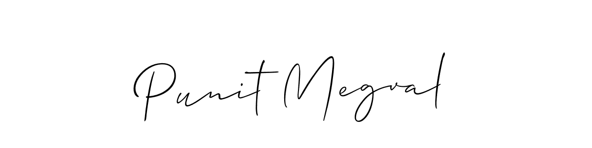 Best and Professional Signature Style for Punit Megval. Allison_Script Best Signature Style Collection. Punit Megval signature style 2 images and pictures png