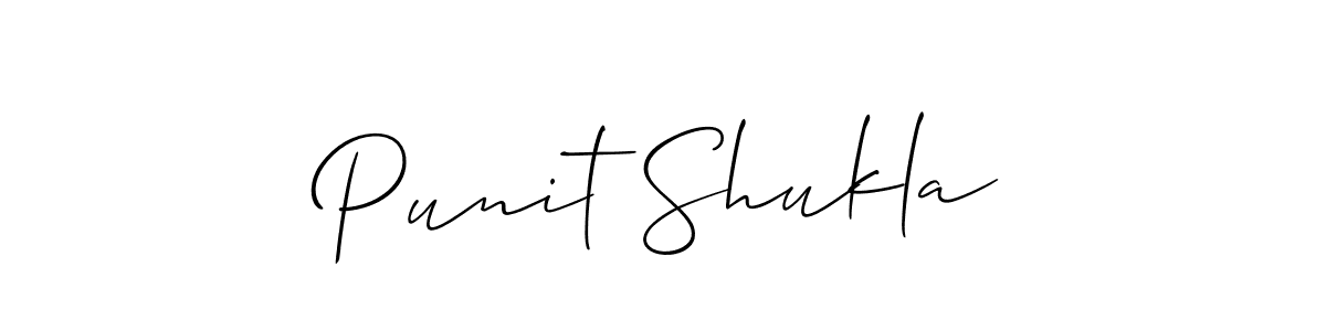How to make Punit Shukla signature? Allison_Script is a professional autograph style. Create handwritten signature for Punit Shukla name. Punit Shukla signature style 2 images and pictures png