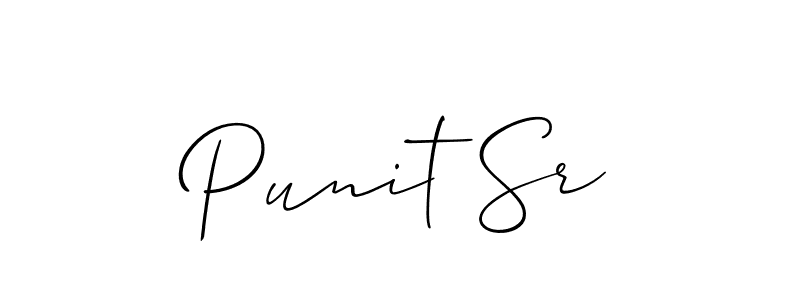 Also we have Punit Sr name is the best signature style. Create professional handwritten signature collection using Allison_Script autograph style. Punit Sr signature style 2 images and pictures png