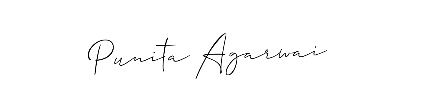 Allison_Script is a professional signature style that is perfect for those who want to add a touch of class to their signature. It is also a great choice for those who want to make their signature more unique. Get Punita Agarwai name to fancy signature for free. Punita Agarwai signature style 2 images and pictures png