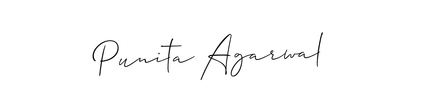 Design your own signature with our free online signature maker. With this signature software, you can create a handwritten (Allison_Script) signature for name Punita Agarwal. Punita Agarwal signature style 2 images and pictures png