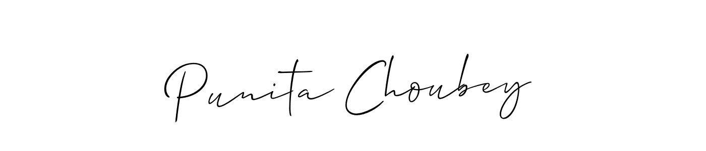 How to Draw Punita Choubey signature style? Allison_Script is a latest design signature styles for name Punita Choubey. Punita Choubey signature style 2 images and pictures png