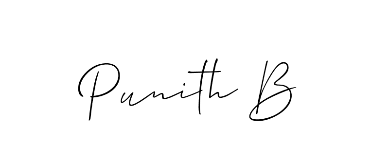 Best and Professional Signature Style for Punith B. Allison_Script Best Signature Style Collection. Punith B signature style 2 images and pictures png