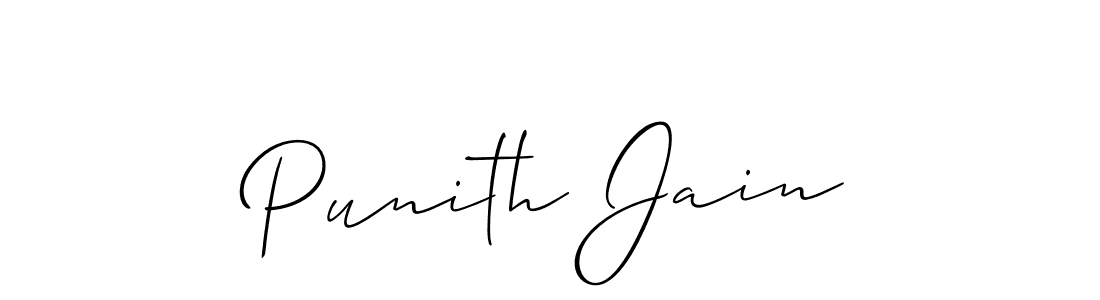 Also You can easily find your signature by using the search form. We will create Punith Jain name handwritten signature images for you free of cost using Allison_Script sign style. Punith Jain signature style 2 images and pictures png