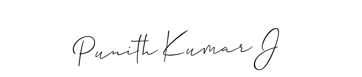 Make a short Punith Kumar J signature style. Manage your documents anywhere anytime using Allison_Script. Create and add eSignatures, submit forms, share and send files easily. Punith Kumar J signature style 2 images and pictures png