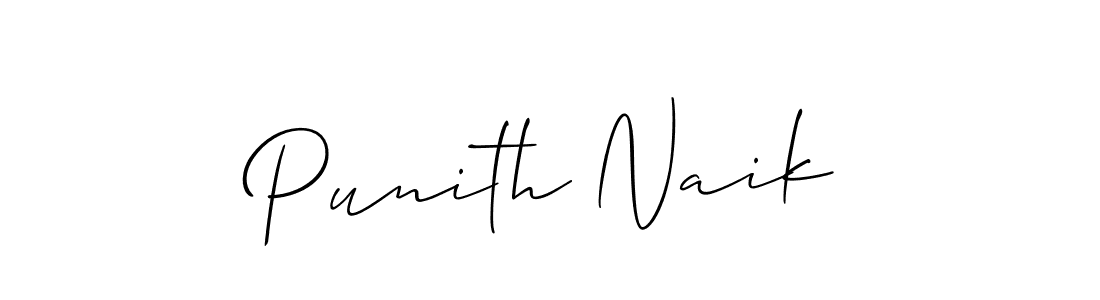 Also we have Punith Naik name is the best signature style. Create professional handwritten signature collection using Allison_Script autograph style. Punith Naik signature style 2 images and pictures png