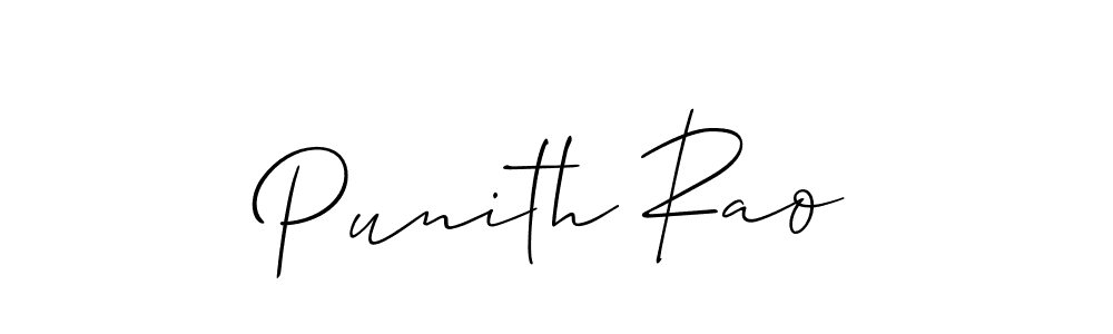 How to make Punith Rao name signature. Use Allison_Script style for creating short signs online. This is the latest handwritten sign. Punith Rao signature style 2 images and pictures png