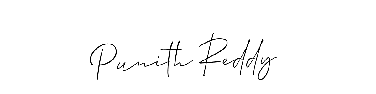 How to make Punith Reddy signature? Allison_Script is a professional autograph style. Create handwritten signature for Punith Reddy name. Punith Reddy signature style 2 images and pictures png