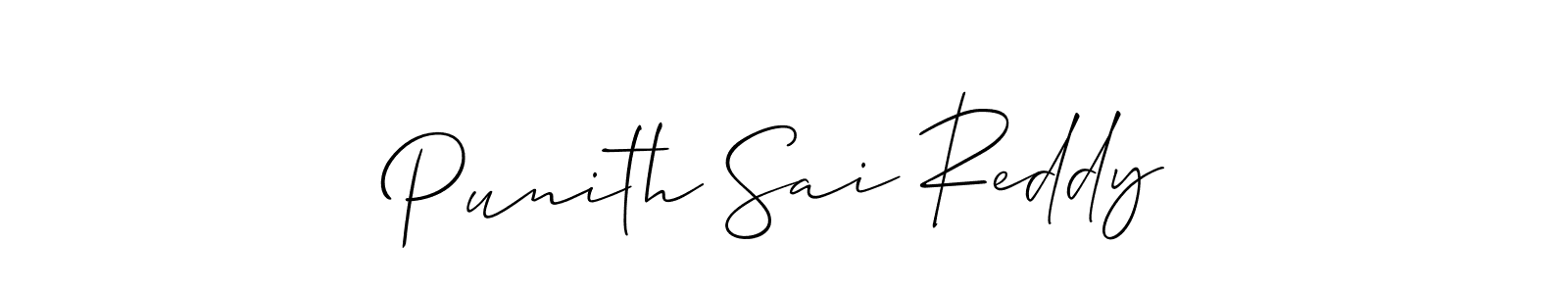 You should practise on your own different ways (Allison_Script) to write your name (Punith Sai Reddy) in signature. don't let someone else do it for you. Punith Sai Reddy signature style 2 images and pictures png