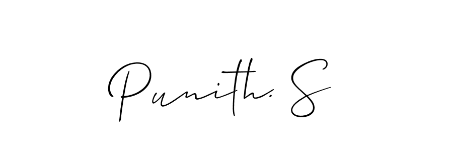 Allison_Script is a professional signature style that is perfect for those who want to add a touch of class to their signature. It is also a great choice for those who want to make their signature more unique. Get Punith. S name to fancy signature for free. Punith. S signature style 2 images and pictures png