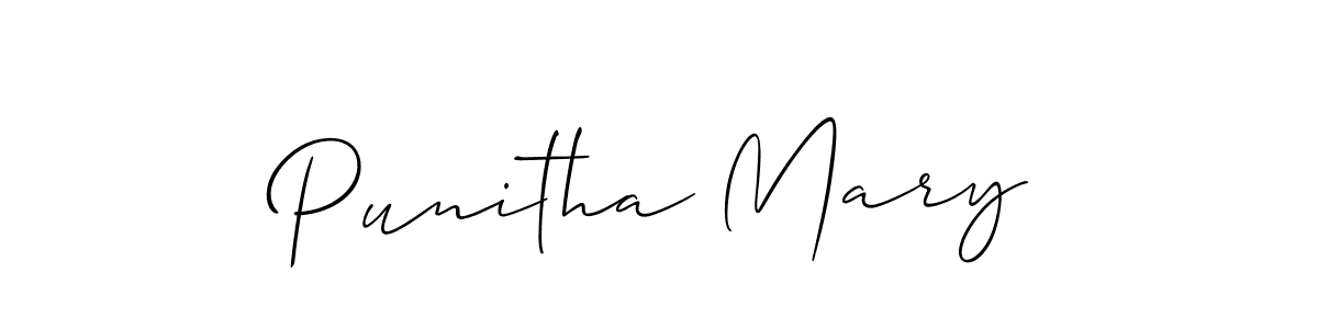 Make a short Punitha Mary signature style. Manage your documents anywhere anytime using Allison_Script. Create and add eSignatures, submit forms, share and send files easily. Punitha Mary signature style 2 images and pictures png