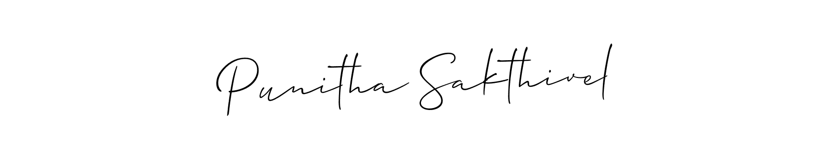 This is the best signature style for the Punitha Sakthivel name. Also you like these signature font (Allison_Script). Mix name signature. Punitha Sakthivel signature style 2 images and pictures png