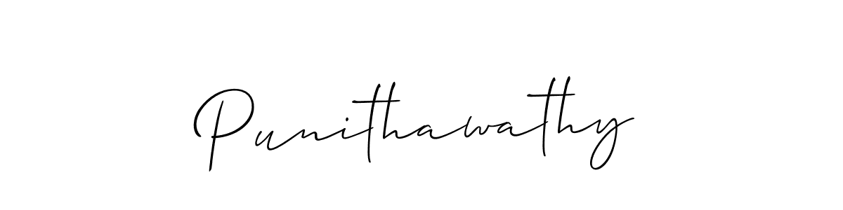 if you are searching for the best signature style for your name Punithawathy. so please give up your signature search. here we have designed multiple signature styles  using Allison_Script. Punithawathy signature style 2 images and pictures png