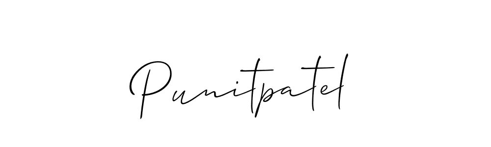 Make a beautiful signature design for name Punitpatel. With this signature (Allison_Script) style, you can create a handwritten signature for free. Punitpatel signature style 2 images and pictures png