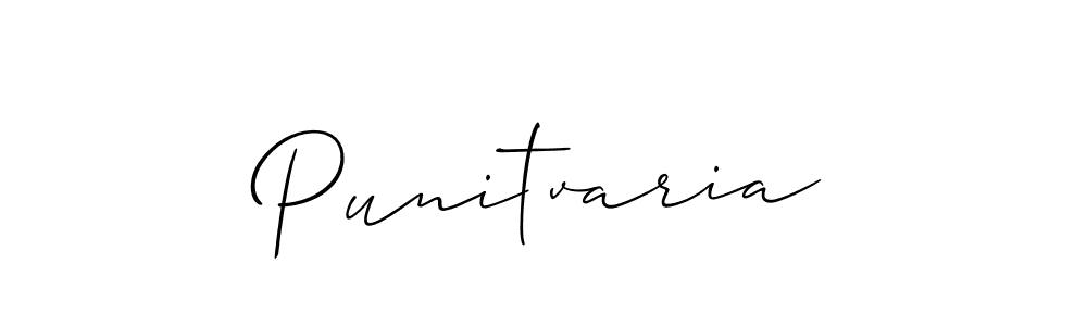Best and Professional Signature Style for Punitvaria. Allison_Script Best Signature Style Collection. Punitvaria signature style 2 images and pictures png