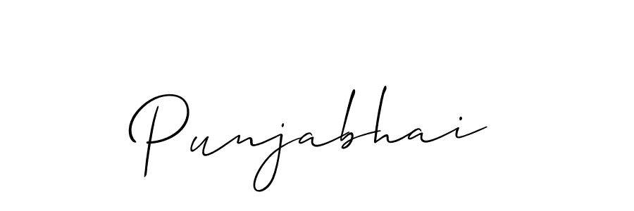 How to make Punjabhai name signature. Use Allison_Script style for creating short signs online. This is the latest handwritten sign. Punjabhai signature style 2 images and pictures png