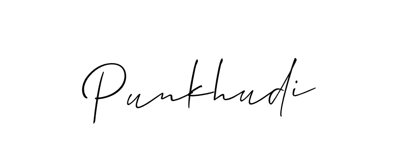 if you are searching for the best signature style for your name Punkhudi. so please give up your signature search. here we have designed multiple signature styles  using Allison_Script. Punkhudi signature style 2 images and pictures png