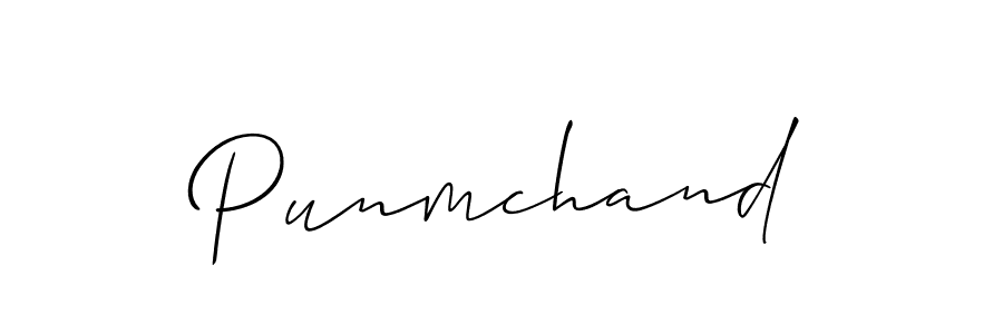 Create a beautiful signature design for name Punmchand. With this signature (Allison_Script) fonts, you can make a handwritten signature for free. Punmchand signature style 2 images and pictures png