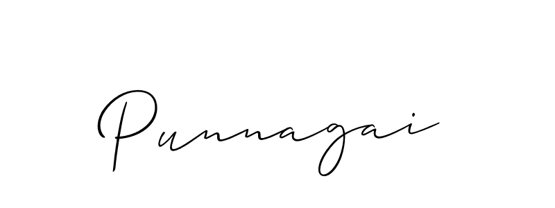 if you are searching for the best signature style for your name Punnagai. so please give up your signature search. here we have designed multiple signature styles  using Allison_Script. Punnagai signature style 2 images and pictures png