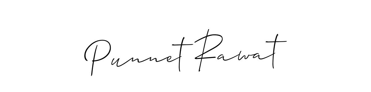 Make a beautiful signature design for name Punnet Rawat. With this signature (Allison_Script) style, you can create a handwritten signature for free. Punnet Rawat signature style 2 images and pictures png