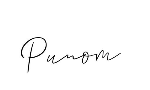 Make a beautiful signature design for name Punom. With this signature (Allison_Script) style, you can create a handwritten signature for free. Punom signature style 2 images and pictures png