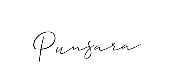 How to Draw Punsara signature style? Allison_Script is a latest design signature styles for name Punsara. Punsara signature style 2 images and pictures png