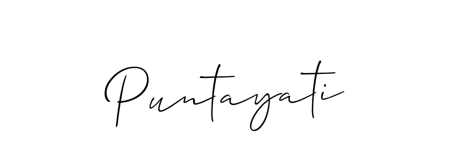 Best and Professional Signature Style for Puntayati. Allison_Script Best Signature Style Collection. Puntayati signature style 2 images and pictures png