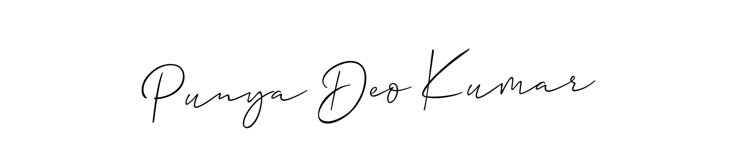 Best and Professional Signature Style for Punya Deo Kumar. Allison_Script Best Signature Style Collection. Punya Deo Kumar signature style 2 images and pictures png