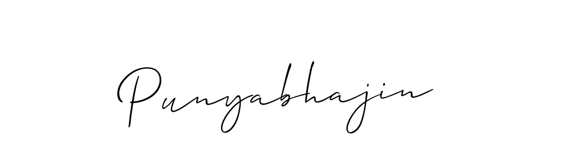 Also You can easily find your signature by using the search form. We will create Punyabhajin name handwritten signature images for you free of cost using Allison_Script sign style. Punyabhajin signature style 2 images and pictures png