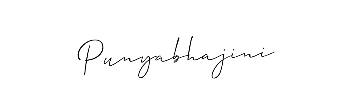 Design your own signature with our free online signature maker. With this signature software, you can create a handwritten (Allison_Script) signature for name Punyabhajini. Punyabhajini signature style 2 images and pictures png
