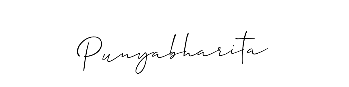 How to make Punyabharita signature? Allison_Script is a professional autograph style. Create handwritten signature for Punyabharita name. Punyabharita signature style 2 images and pictures png