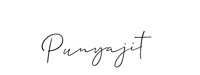 Create a beautiful signature design for name Punyajit. With this signature (Allison_Script) fonts, you can make a handwritten signature for free. Punyajit signature style 2 images and pictures png