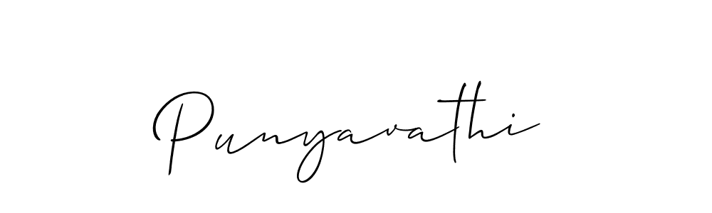 Also we have Punyavathi name is the best signature style. Create professional handwritten signature collection using Allison_Script autograph style. Punyavathi signature style 2 images and pictures png