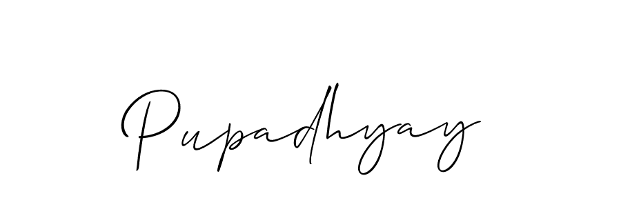 You should practise on your own different ways (Allison_Script) to write your name (Pupadhyay) in signature. don't let someone else do it for you. Pupadhyay signature style 2 images and pictures png