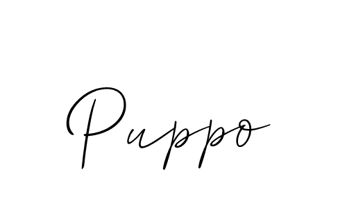 The best way (Allison_Script) to make a short signature is to pick only two or three words in your name. The name Puppo include a total of six letters. For converting this name. Puppo signature style 2 images and pictures png