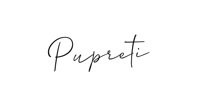 Once you've used our free online signature maker to create your best signature Allison_Script style, it's time to enjoy all of the benefits that Pupreti name signing documents. Pupreti signature style 2 images and pictures png