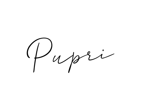 Use a signature maker to create a handwritten signature online. With this signature software, you can design (Allison_Script) your own signature for name Pupri. Pupri signature style 2 images and pictures png