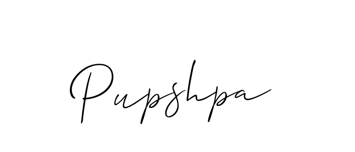 You should practise on your own different ways (Allison_Script) to write your name (Pupshpa) in signature. don't let someone else do it for you. Pupshpa signature style 2 images and pictures png