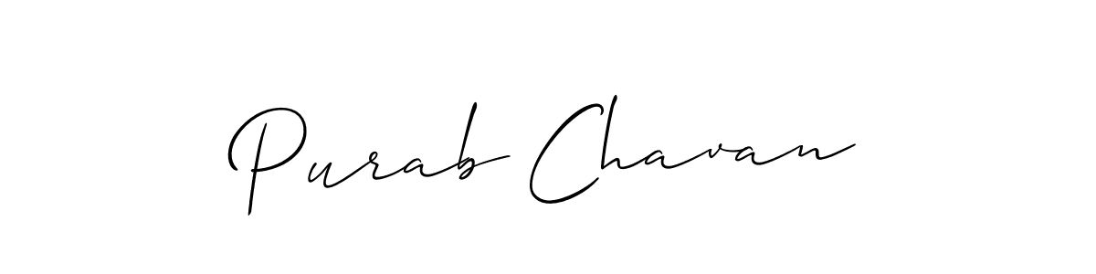 Create a beautiful signature design for name Purab Chavan. With this signature (Allison_Script) fonts, you can make a handwritten signature for free. Purab Chavan signature style 2 images and pictures png