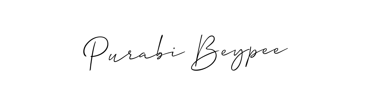 Also we have Purabi Beypee name is the best signature style. Create professional handwritten signature collection using Allison_Script autograph style. Purabi Beypee signature style 2 images and pictures png