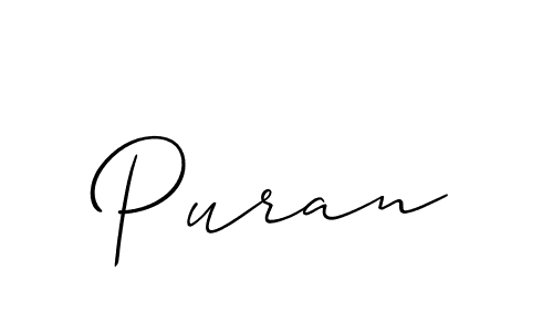 Make a short Puran signature style. Manage your documents anywhere anytime using Allison_Script. Create and add eSignatures, submit forms, share and send files easily. Puran signature style 2 images and pictures png