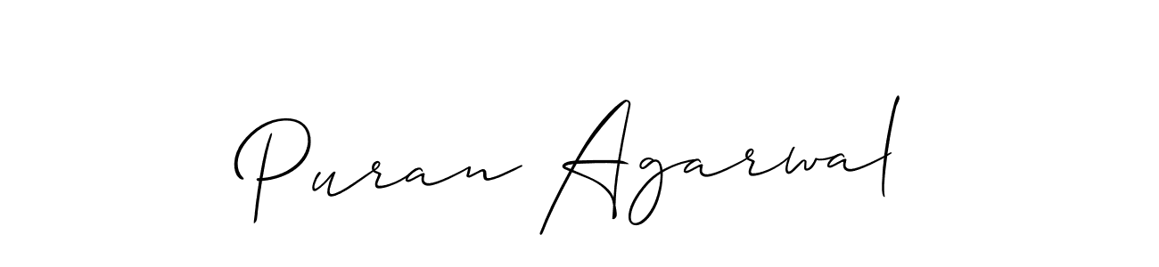 Make a short Puran Agarwal signature style. Manage your documents anywhere anytime using Allison_Script. Create and add eSignatures, submit forms, share and send files easily. Puran Agarwal signature style 2 images and pictures png