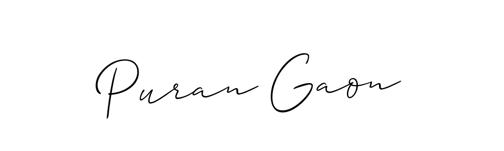 Make a beautiful signature design for name Puran Gaon. Use this online signature maker to create a handwritten signature for free. Puran Gaon signature style 2 images and pictures png